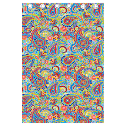 Asian Paisley Pattern Print Curtain