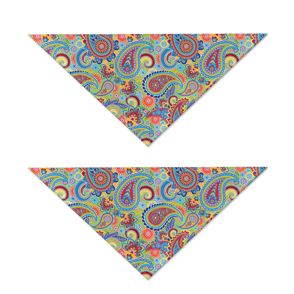 Asian Paisley Pattern Print Dog Bandana