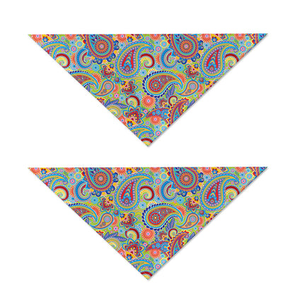 Asian Paisley Pattern Print Dog Bandana