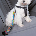 Asian Paisley Pattern Print Dog Seat Belt