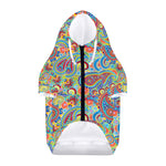 Asian Paisley Pattern Print Dog Zip Up Hoodie