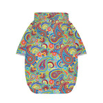 Asian Paisley Pattern Print Dog Zip Up Hoodie