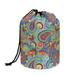 Asian Paisley Pattern Print Drawstring Makeup Bag