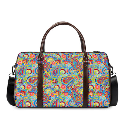 Asian Paisley Pattern Print Duffle Bag