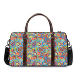 Asian Paisley Pattern Print Duffle Bag