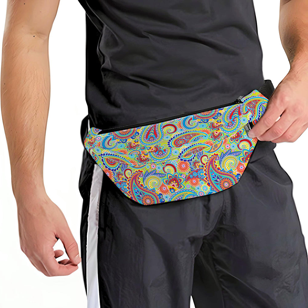Asian Paisley Pattern Print Fanny Pack