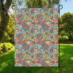 Asian Paisley Pattern Print Garden Flag