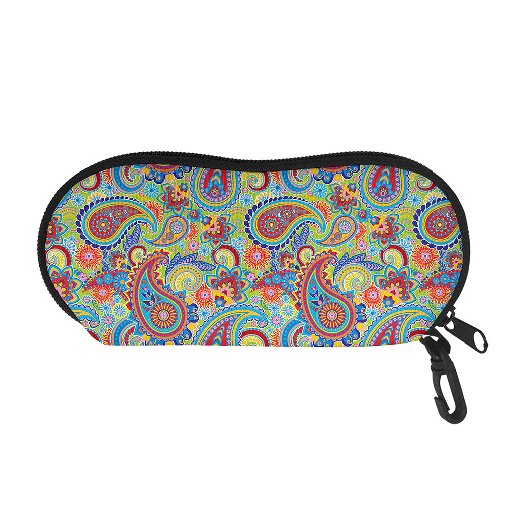 Asian Paisley Pattern Print Glasses Case
