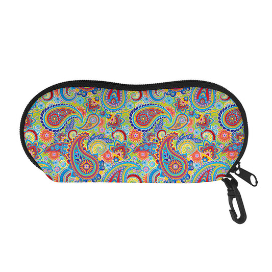 Asian Paisley Pattern Print Glasses Case