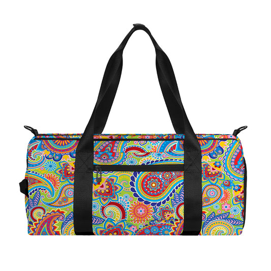 Asian Paisley Pattern Print Gym Bag