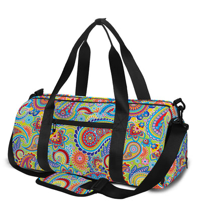 Asian Paisley Pattern Print Gym Bag
