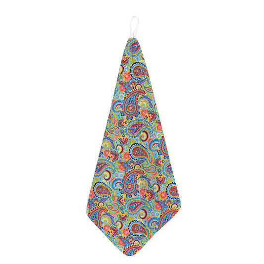 Asian Paisley Pattern Print Hand Towel