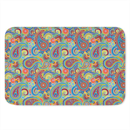 Asian Paisley Pattern Print Indoor Door Mat