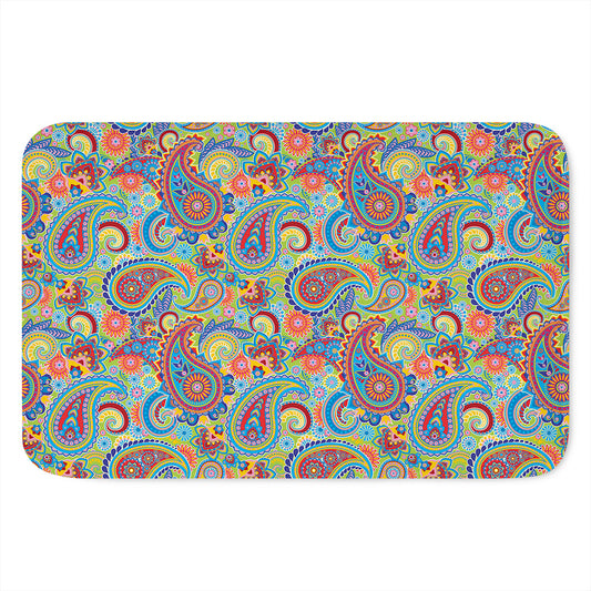 Asian Paisley Pattern Print Indoor Door Mat