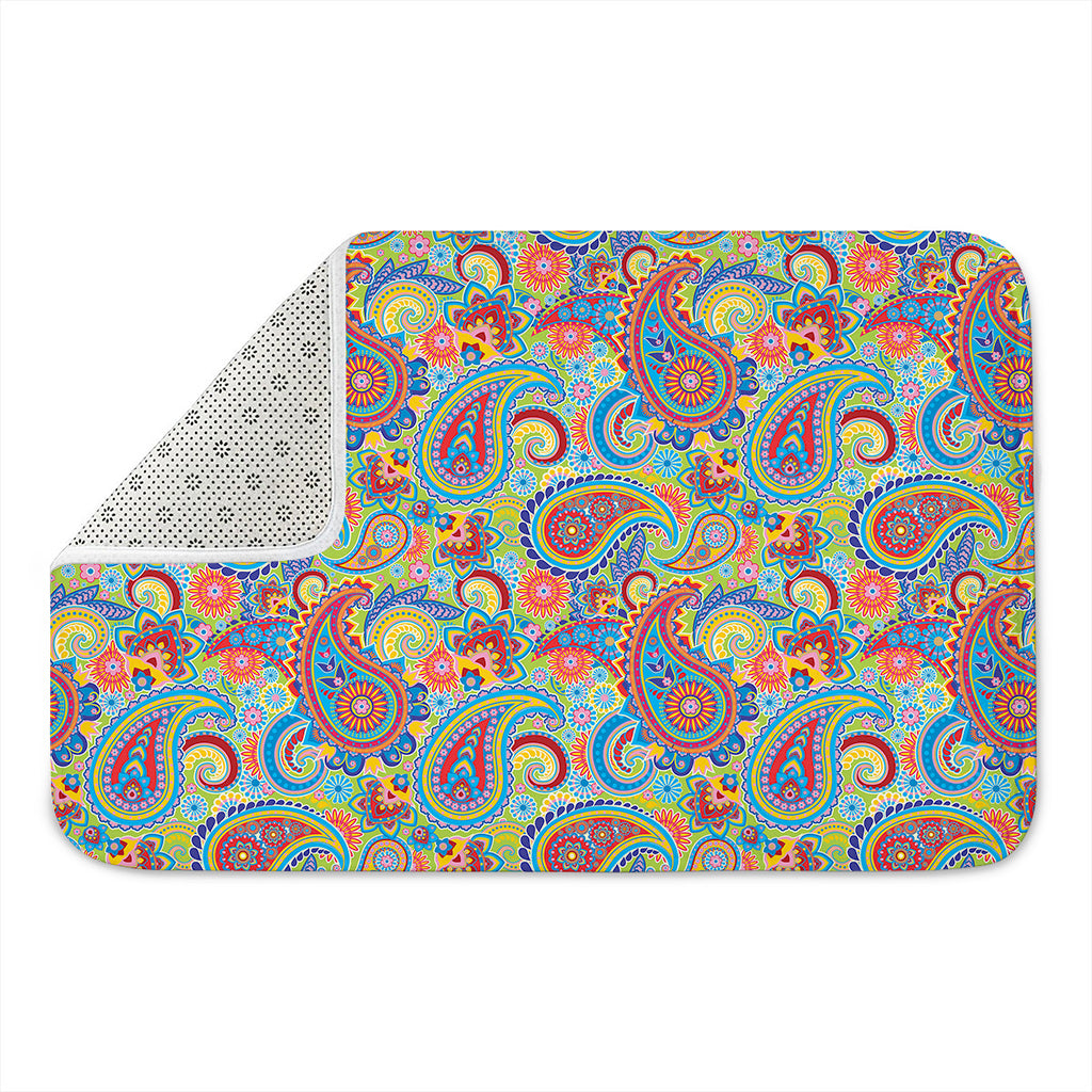Asian Paisley Pattern Print Indoor Door Mat