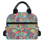 Asian Paisley Pattern Print Insulated Lunch Bag