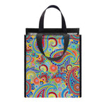 Asian Paisley Pattern Print Insulated Lunch Tote