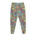 Asian Paisley Pattern Print Jogger Pants