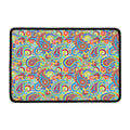 Asian Paisley Pattern Print Kitchen Mat