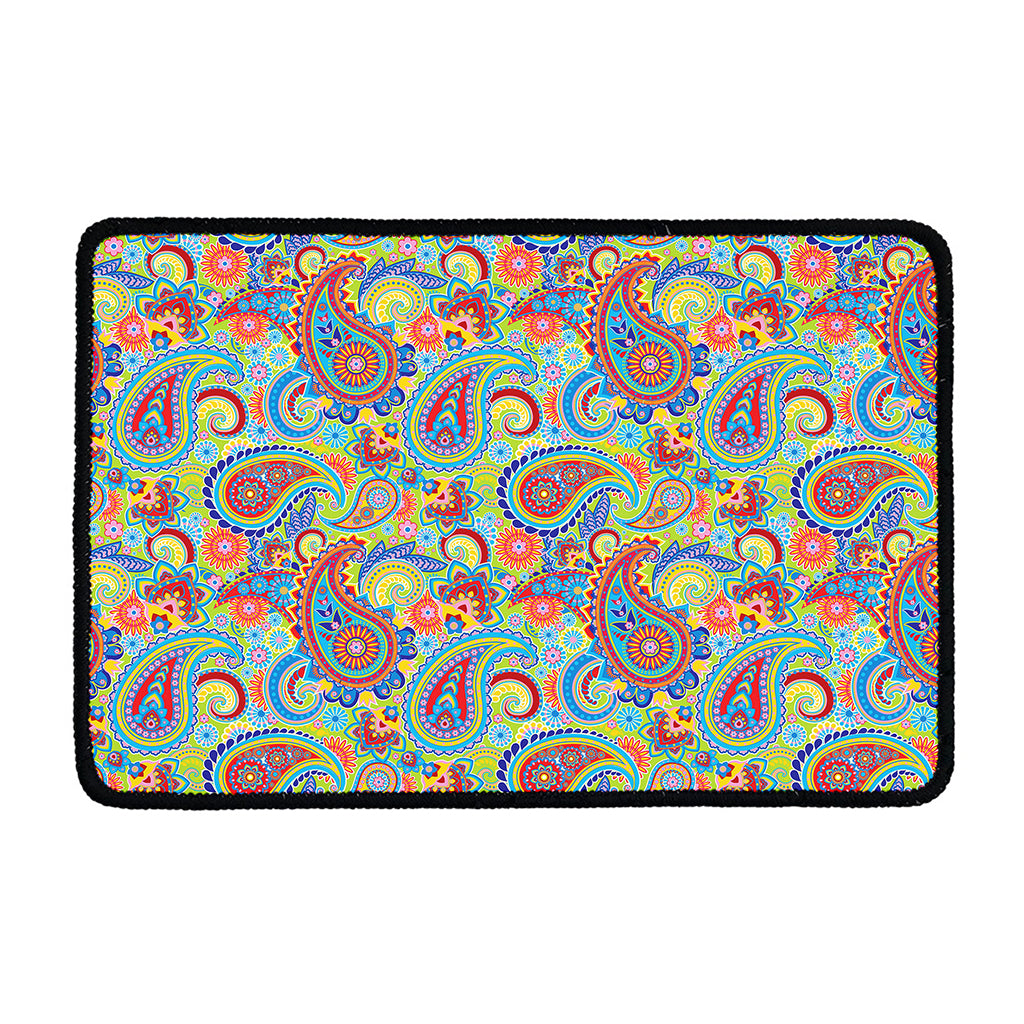 Asian Paisley Pattern Print Kitchen Mat