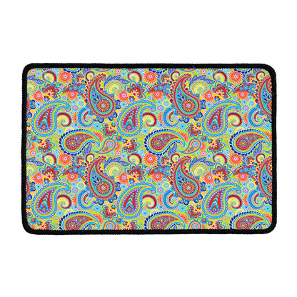 Asian Paisley Pattern Print Kitchen Mat