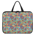 Asian Paisley Pattern Print Laptop Sleeve With Handle
