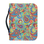 Asian Paisley Pattern Print Leather Bible Cover