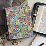 Asian Paisley Pattern Print Leather Bible Cover