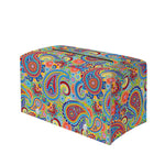 Asian Paisley Pattern Print Leather Tissue Box Cover