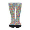 Asian Paisley Pattern Print Long Socks