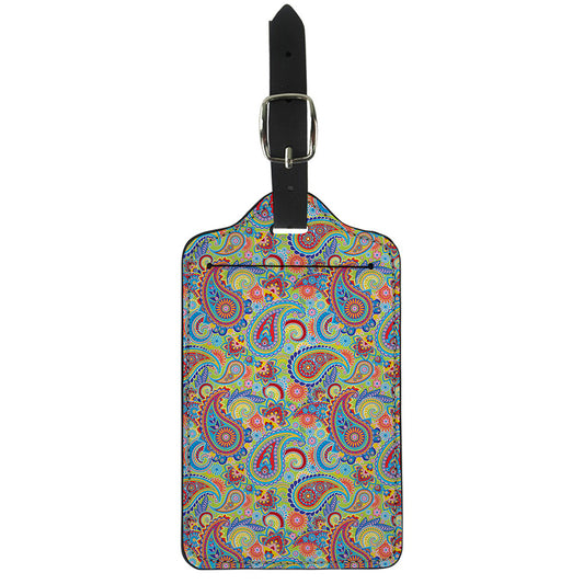 Asian Paisley Pattern Print Luggage Tag