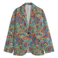 Asian Paisley Pattern Print Men's Blazer