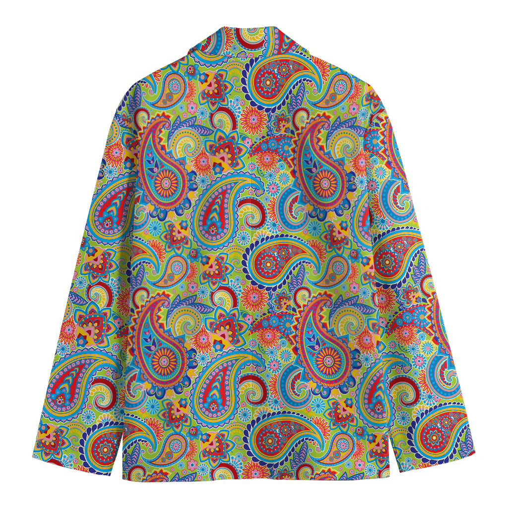 Asian Paisley Pattern Print Men's Blazer