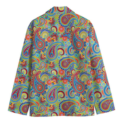 Asian Paisley Pattern Print Men's Blazer
