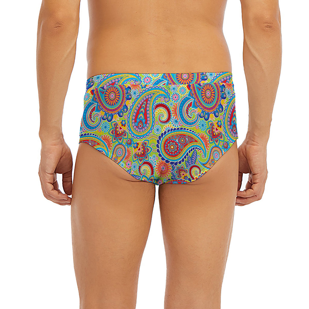 Asian Paisley Pattern Print Men's Briefs