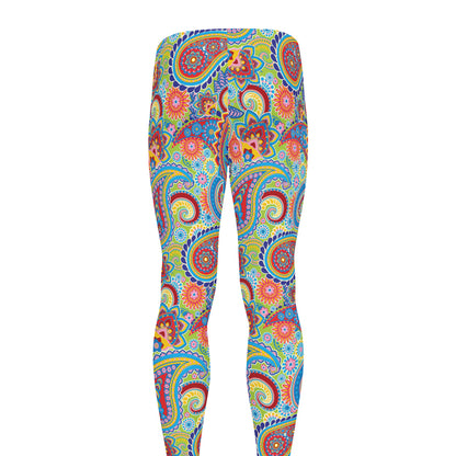 Asian Paisley Pattern Print Men's leggings