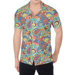 Asian Paisley Pattern Print Men's Shirt