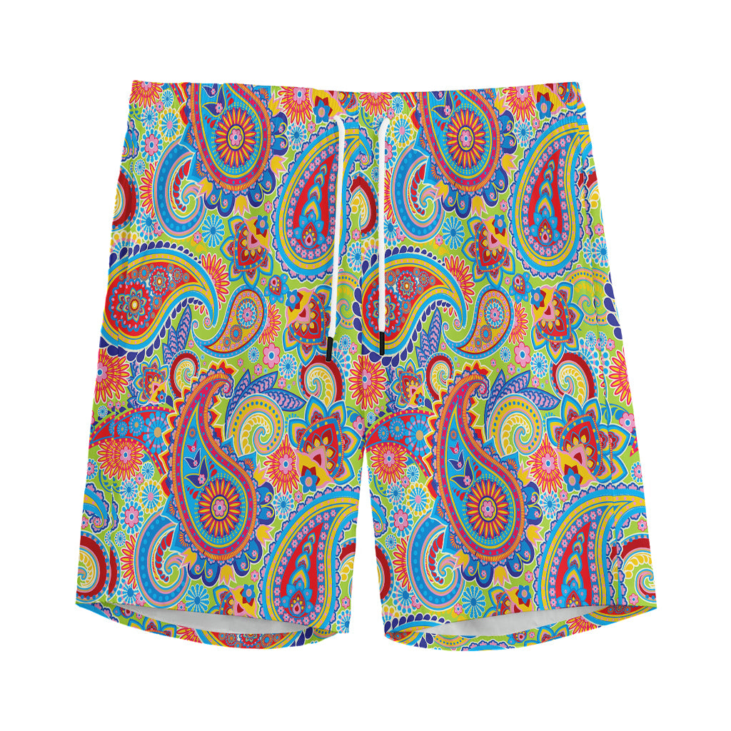 Asian Paisley Pattern Print Men's Sports Shorts