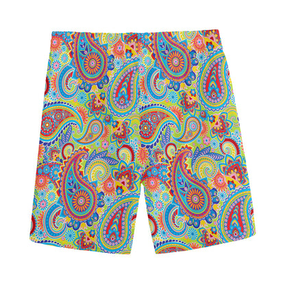 Asian Paisley Pattern Print Men's Sports Shorts