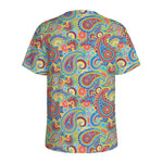 Asian Paisley Pattern Print Men's Sports T-Shirt