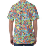 Asian Paisley Pattern Print Men's Velvet T-Shirt