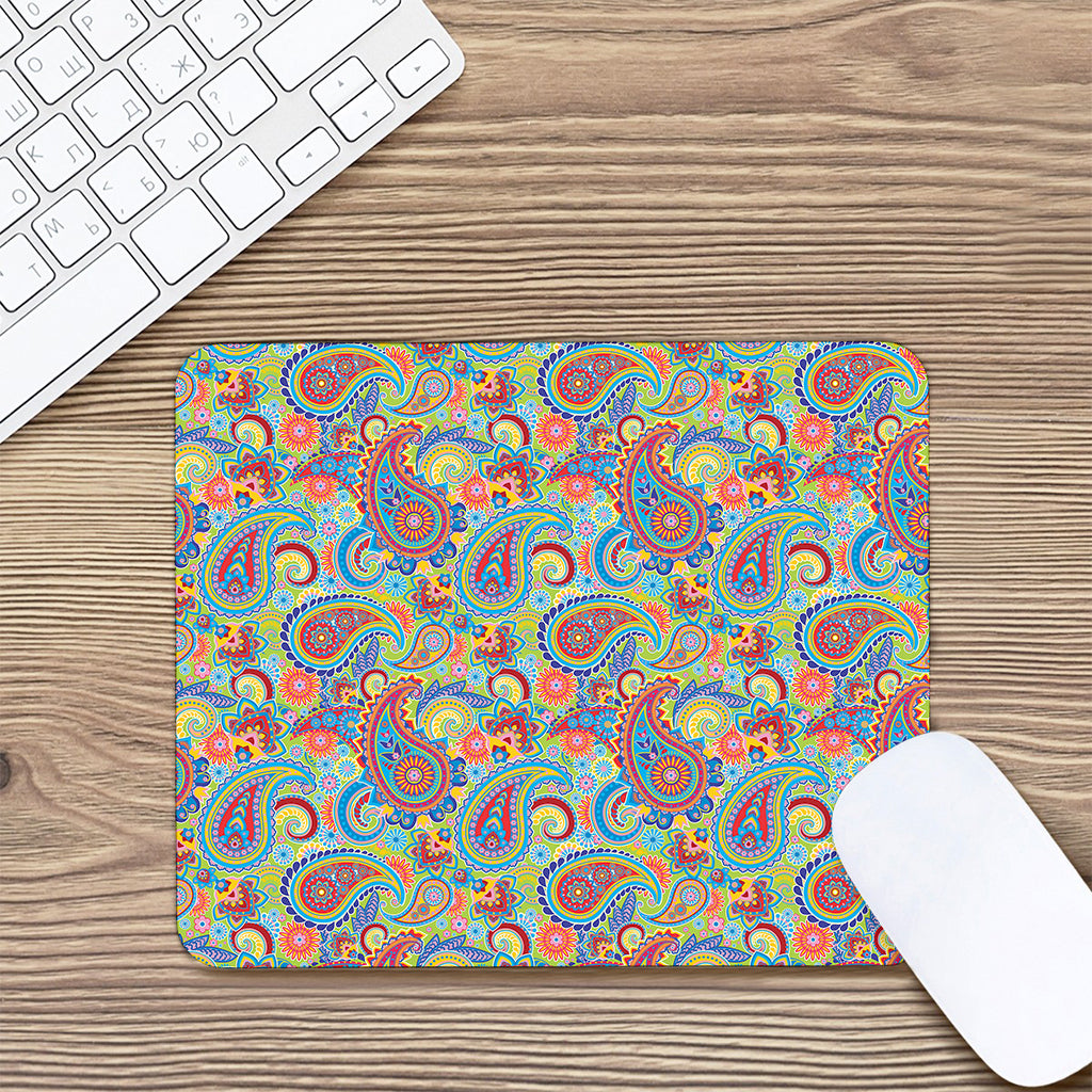 Asian Paisley Pattern Print Mouse Pad