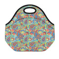Asian Paisley Pattern Print Neoprene Lunch Bag
