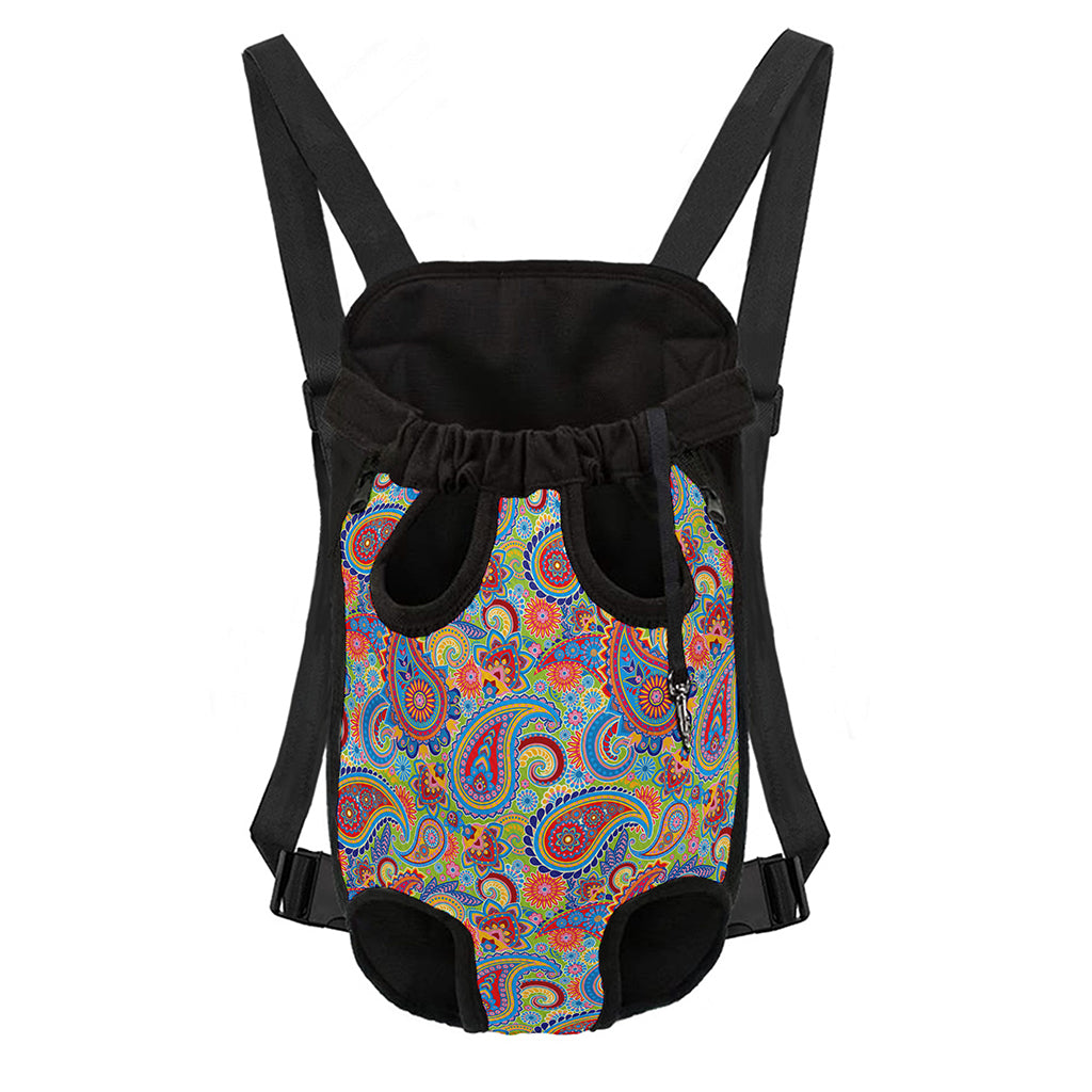 Asian Paisley Pattern Print Pet Carrier Backpack