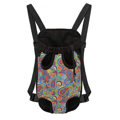 Asian Paisley Pattern Print Pet Carrier Backpack