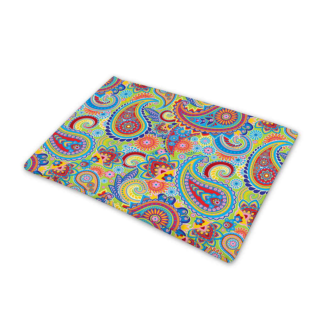 Asian Paisley Pattern Print Pet Cooling Mat Cover