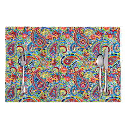Asian Paisley Pattern Print Placemat