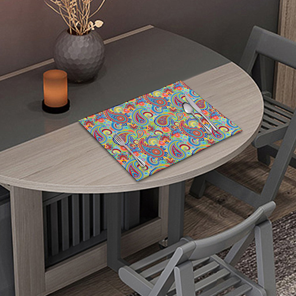 Asian Paisley Pattern Print Placemat