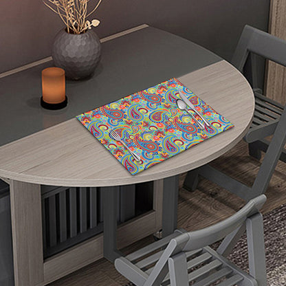 Asian Paisley Pattern Print Placemat