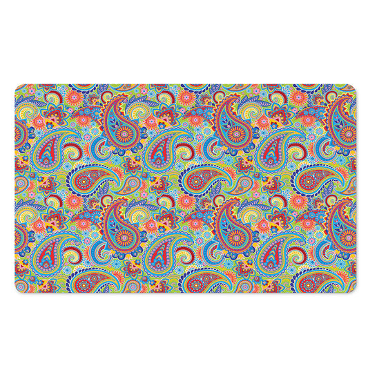 Asian Paisley Pattern Print Polyester Doormat